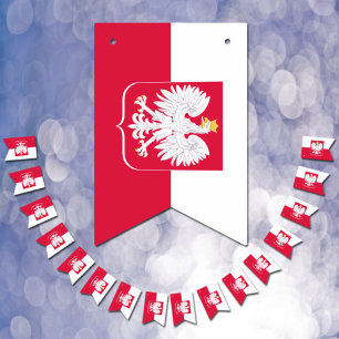 Patriotic Polish Flag bunting banners, Poland