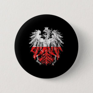 Patriotic Polish Heritage Roots Poland Eagle Badge 2 Inch Round Button