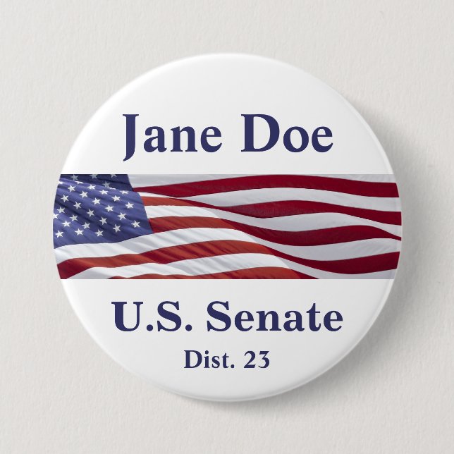 Patriotic Political Campaign 3 Inch Round Button (Front)