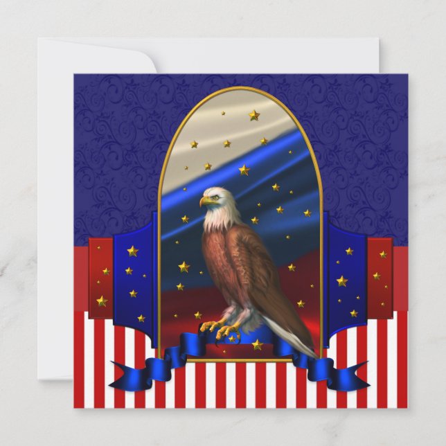Patriotic Political Campaign Party Invitation (Front)