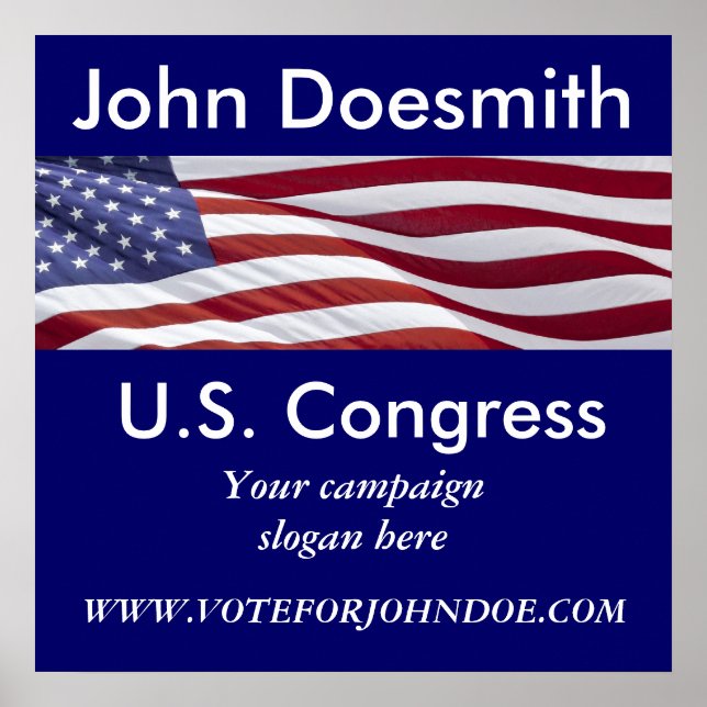 Patriotic Political Campaign Poster (Front)