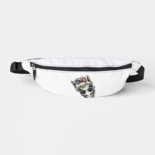 Patriotic Pony With Sunglasses Vintage Vector Desi Fanny Pack
