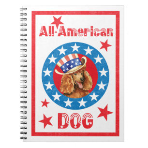 Patriotic Poodle Notebook