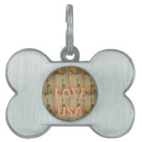 Patriotic Pop Art: "I Love USA" Graphic Art Design
