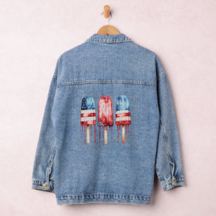Patriotic popsicles denim jacket
