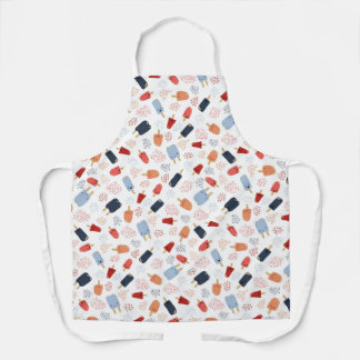 Patriotic Popsicles in Red, White and Blue Apron