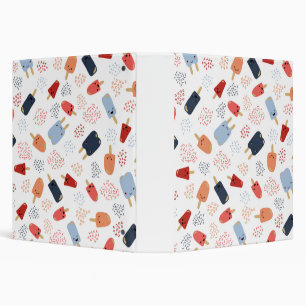 Patriotic Popsicles in Red, White and Blue Apron K Binder