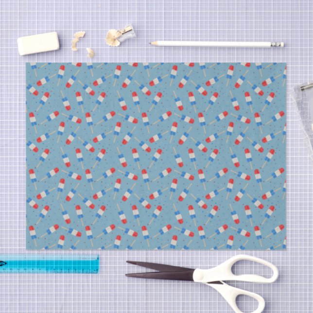 Patriotic Popsicles Tissue Paper (Craft)