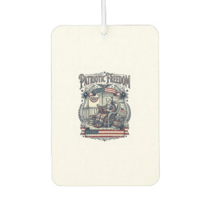 Patriotic Porch Bookworm Vector Graphic Tee Air Freshener