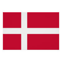 Patriotic poster with Flag of Denmark
