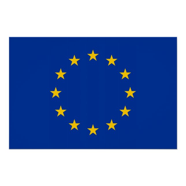 Patriotic poster with Flag of European Union (Front)