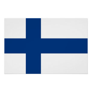 Patriotic poster with Flag of Finland