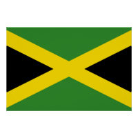 Patriotic poster with Flag of Jamaica