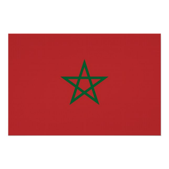Patriotic poster with Flag of Morocco (Front)