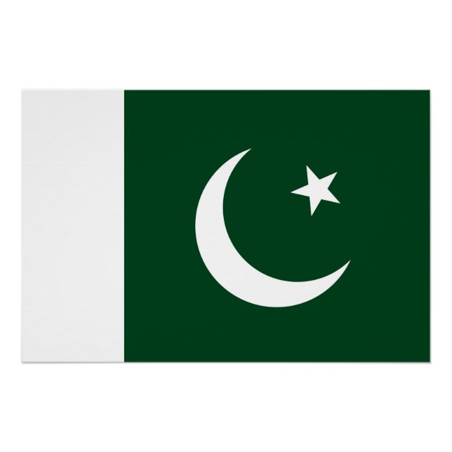 Patriotic poster with Flag of Pakistan (Front)