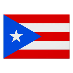 Patriotic poster with Flag of Puerto Rico