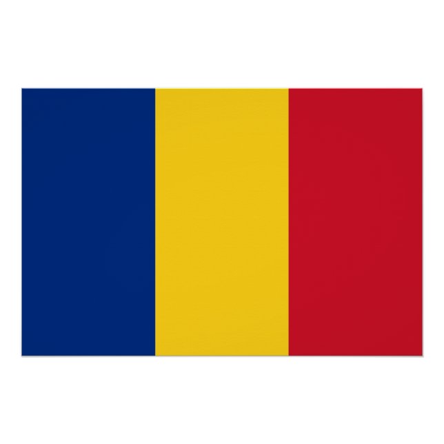 Patriotic poster with Flag of Romania (Front)