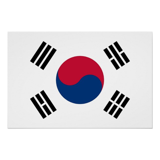 Patriotic poster with Flag of South Korea (Front)