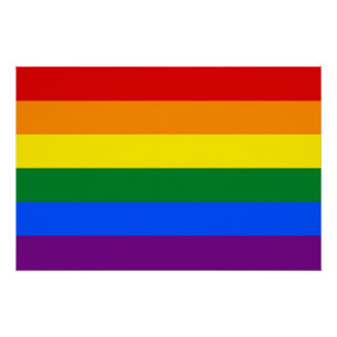 Patriotic poster with LGBT Flag