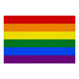 Patriotic poster with LGBT Flag