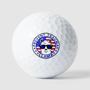 Patriotic Prevent Trauma Llama  Golf Balls