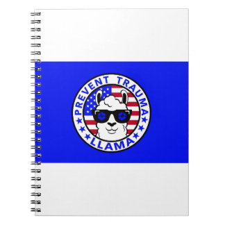 Patriotic Prevent Trauma Llama Notebook