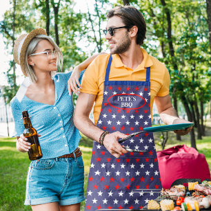Patriotic Pride: Custom Red, White & Blue Apron