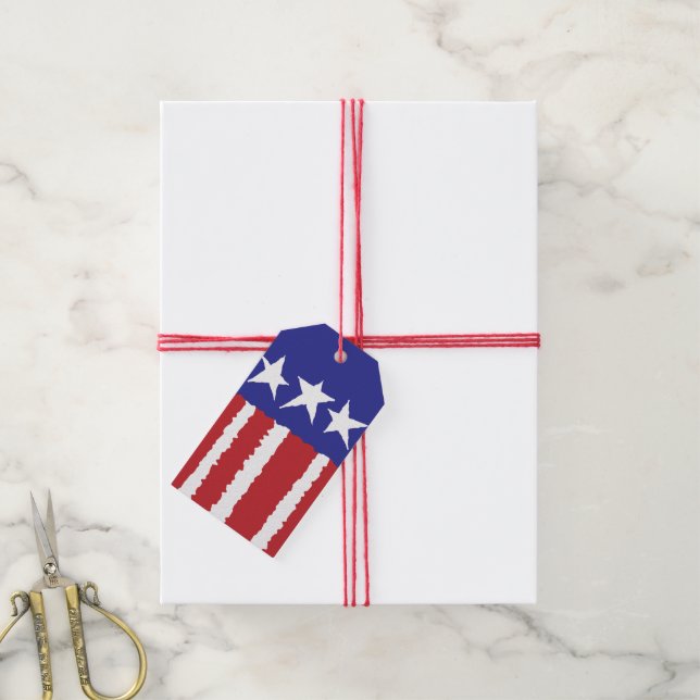 Patriotic Pride Gift Tags (With Twine)