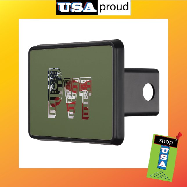 Patriotic Private 🇺🇸 Military Unique  Trailer Hitch Cover (Creator Uploaded)