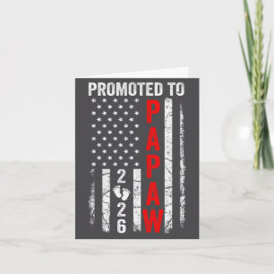 Patriotic Promoted To Papaw 2026 First Time New Pa Card