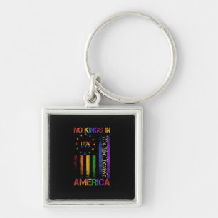 Patriotic Protest No Kings In America Keychain