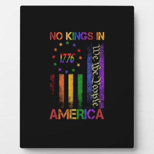 Patriotic Protest No Kings In America Plaque