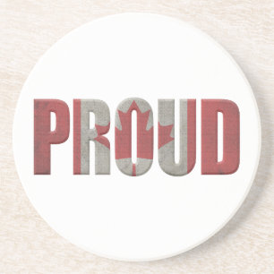Patriotic Proud Canadian Coaster