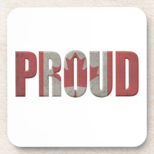 Patriotic Proud Canadian Coaster