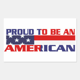 Patriotic Proud to Be an American Sticker