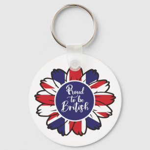 Patriotic Proud to Be British Keychain