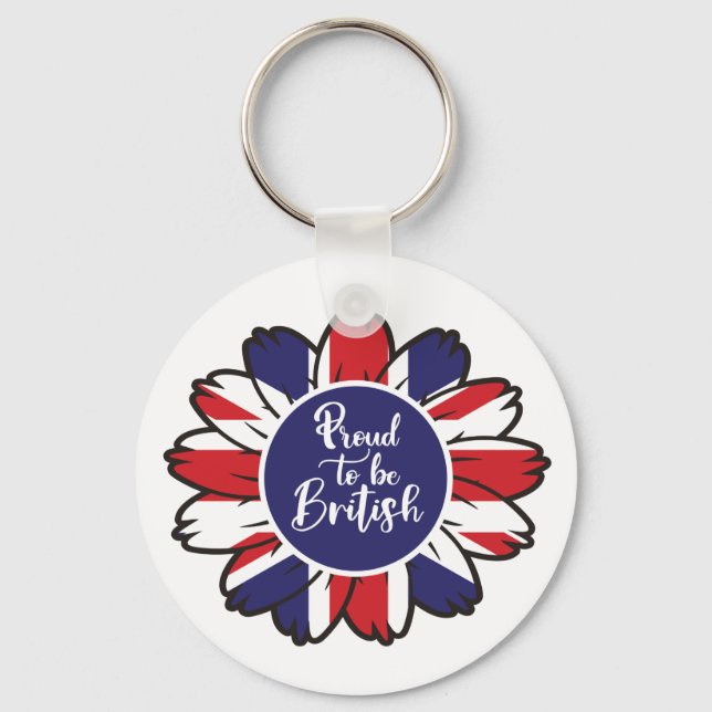 Patriotic Proud to Be British  Keychain (Front)