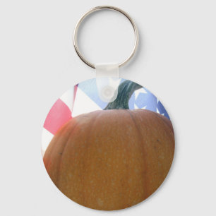 Patriotic Pumpkin Keychain