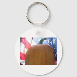 Patriotic Pumpkin Keychain