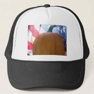 Patriotic Pumpkin Trucker Hat