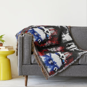 Patriotic Punisher (USA)  Throw Blanket