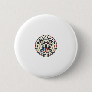 Patriotic Pup Club Patriotic Patriotic Pet Breed V 2 Inch Round Button