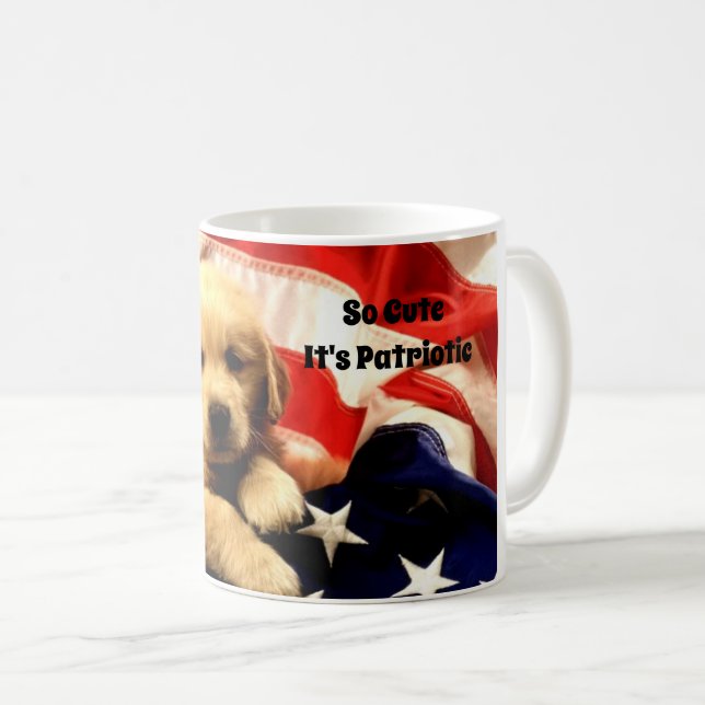 Patriotic Puppy Mug (Front Right)