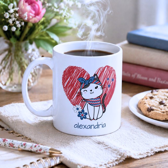 Patriotic Puss  Coffee Mug (Creator Uploaded)