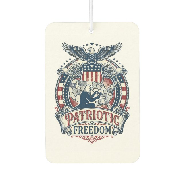 Patriotic Puzzle Lover Vector Graphic Tee Air Freshener (Front)