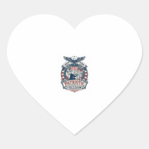 Patriotic Puzzle Lover Vector Graphic Tee Heart Sticker