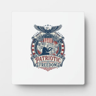Patriotic Puzzle Lover Vector Graphic Tee Plaque