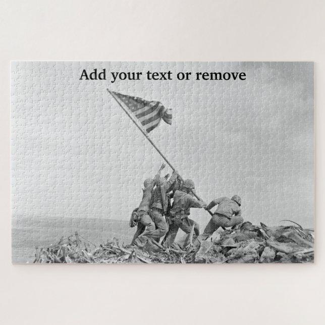 Patriotic "Raising the Flag on Iwo Jima", 1945, Jigsaw Puzzle (Horizontal)