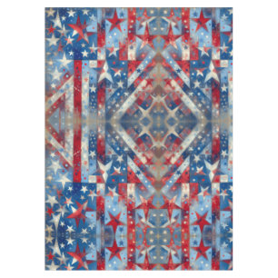 Patriotic Red, White and Blue Stars and Stripes  Tablecloth