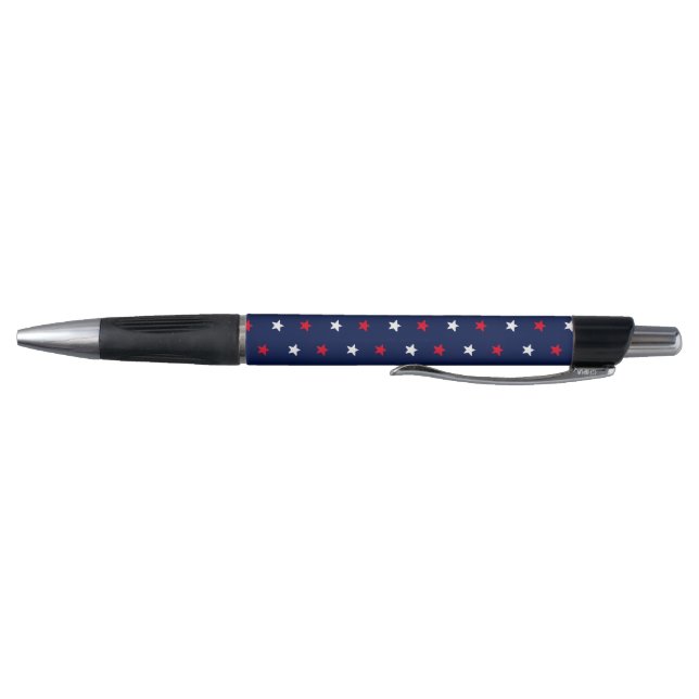 Patriotic red white and blue stars pattern pen (Bottom)